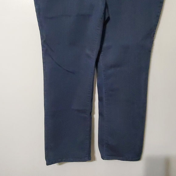 Kim Rogers Dark Blue Women's Straight Leg High Rise Jeans Size 16 Short - Picture 3 of 9